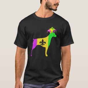 Lustiger Dobermann-Hundliebhaber Mardi Gras Karnev T-Shirt