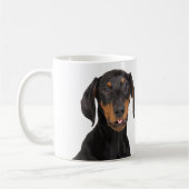 Lustiger Dobermann pincher Welpe Kaffeetasse (Links)