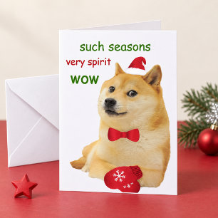 Lustiger Doge-Meme Feiertagskarte