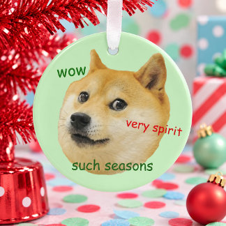 Lustiger Doge-Meme Shiba Inu Solche Jahreszeiten W Ornament