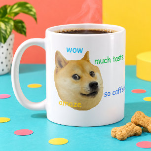 Lustiger Doge-Meme Shiba Inu Wow Viel Kaffee Kaffeetasse