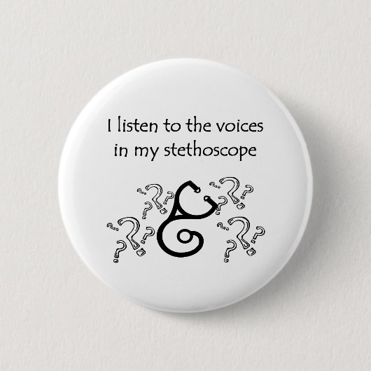 Lustiger Doktor oder Krankenschwester-T - Shirts Button (Vorderseite)