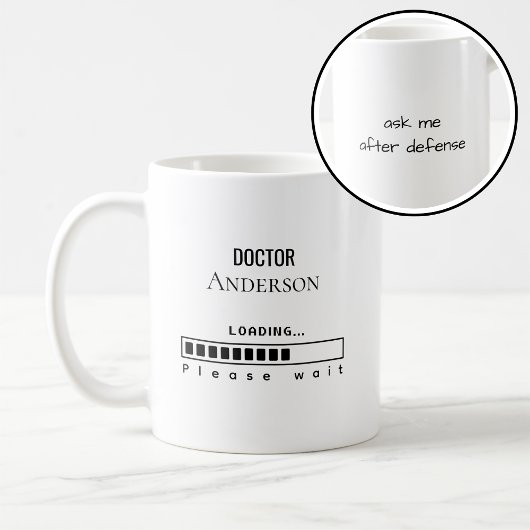 Lustiger Doktortitel-Abschluss Doktor Name wird ge Kaffeetasse