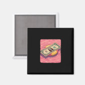 Lustiger Dollar mit Poolring für Urlaub und Strand Magnet (Vorderseite/Rückseite)