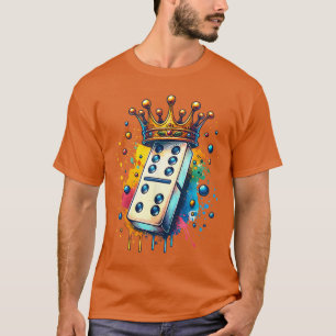 Lustiger Domino-König-Brettspiel-Domino-Liebhaber T-Shirt