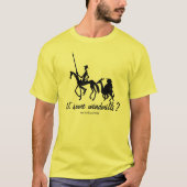 Lustiger Don Quichote grafischer zeichnender T-Shirt (Vorderseite)