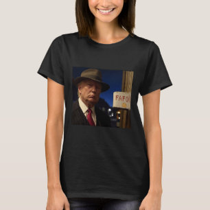 Lustiger Donald Trump Fafo schwarze Baumwolle Clic T-Shirt