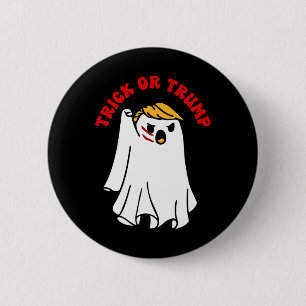Lustiger Donald Trump Geist Kampf Faust Trick oder Button