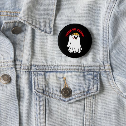 Lustiger Donald Trump Geist Kampf Faust Trick oder Button (Beispiel)