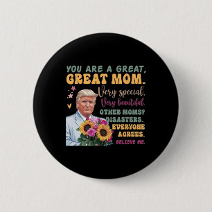 Lustiger Donald Trump Muttertag Halte Blumen Lusti Button