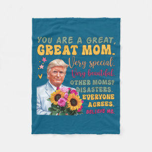 Lustiger Donald Trump Muttertag Halte Blumen Lusti Fleecedecke