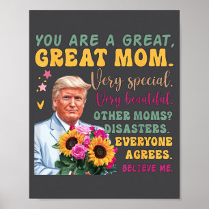 Lustiger Donald Trump Muttertag Halte Blumen Lusti Poster