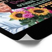 Lustiger Donald Trump Muttertag Halten Sie Blumen Poster (Ecke)