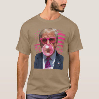Lustiger Donaldrump Bubble Gum Pink 4. Juli Ameri T-Shirt