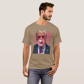 Lustiger Donaldrump Bubble Gum Pink 4. Juli Ameri T-Shirt (Vorne ganz)