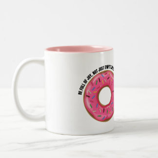 Lustiger Donut-Becher – Echt und unglaublich lecke Zweifarbige Tasse