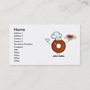 lustiger Donut-Donut-Koch-Cartozeichner Visitenkarte