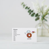 lustiger Donut-Donut-Koch-Cartozeichner Visitenkarte (Stehend Vorderseite)