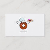lustiger Donut-Donut-Koch-Cartozeichner Visitenkarte (Rückseite)