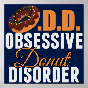 Lustiger Donut-Liebhaber Poster