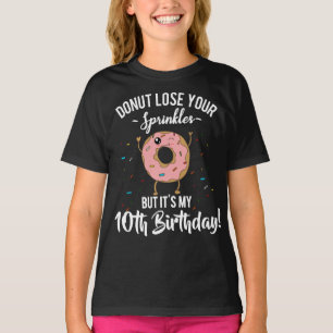 Lustiger Donut zum 10. Geburtstag Zehnte Bday-Part T-Shirt