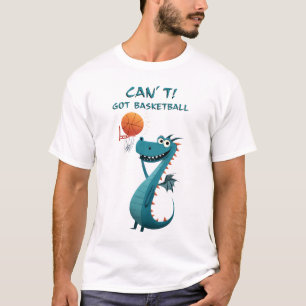 Lustiger Drache Basketball Kann nicht. Hab Baske T-Shirt