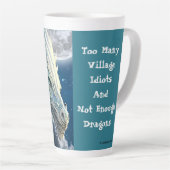 Lustiger Drachen hoher Becher Milchtasse (Rechte Ecke)
