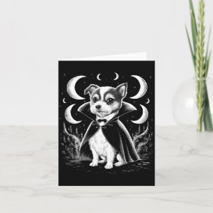 Lustiger Dracula Terrier Welpe Vampir - Gruselig Karte