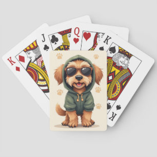 Lustiger Drahthaariger Griffon Kawaii Hund Spielkarten