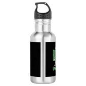 Lustiger Drip-Hund Geld Zitat Edelstahlflasche (Rückseite)