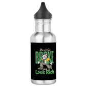 Lustiger Drip-Hund Geld Zitat Edelstahlflasche (Links)