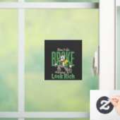 Lustiger Drip-Hund-Geld-Zitat Fensteraufkleber (Zuhause)