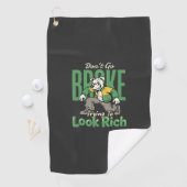 Lustiger Drip-Hund-Geld-Zitat Golfhandtuch (Insitu)