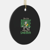 Lustiger Drip-Hund Geld Zitat Keramik Ornament (Rechts)