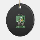 Lustiger Drip-Hund Geld Zitat Keramik Ornament (Links)