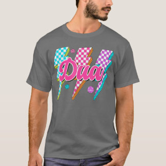 Lustiger Dua-Blitz-Checkerboard-Ich liebe Dua-80er T-Shirt