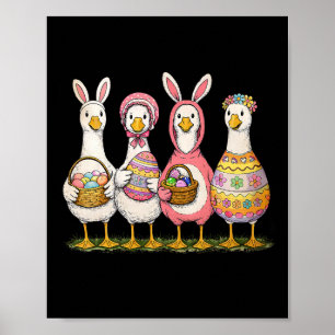 Lustiger Dummer Gans Hase Kaninchen Eier Frohe Ost Poster