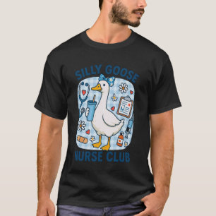Lustiger Dummer Gans Krankenschwester Club Pflege T-Shirt