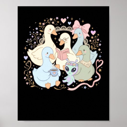 Lustiger Dummer Gans Lehrer Club Lehrer Poster (Vorne)