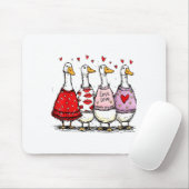 Lustiger Dummer Gans Valentinstag Trendiger Valent Mousepad (Mit Mouse)