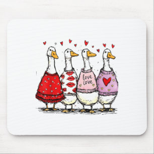 Lustiger Dummer Gans Valentinstag Trendiger Valent Mousepad