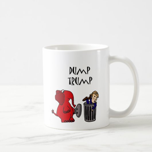 Lustiger Dump-Trumpf-politische Cartoon-Kunst Kaffeetasse (Rechts)
