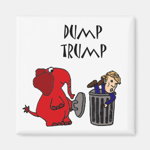 Lustiger Dump-Trumpf-politischer Cartoon Magnet
