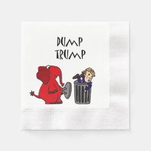 Lustiger Dump-Trumpf-politischer Cartoon Serviette