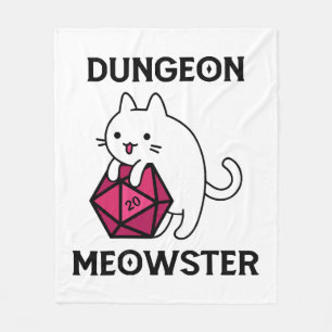 Lustiger Dungeon-Meister-Katze Fleecedecke