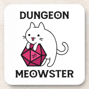 Lustiger Dungeon-Meister-Katze Getränkeuntersetzer