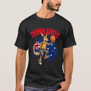 Lustiger Dunkaroo-Känguru-Basketballspieler Austra T-Shirt