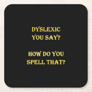 Lustiger dyslektischer Rechtschreibwitz Rechteckiger Pappuntersetzer