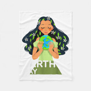 Lustiger Earth Day Dabbing Erde Planet Jungen Kind Fleecedecke
