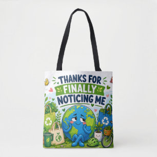 Lustiger Earth Day Öko-Grafik Tasche
